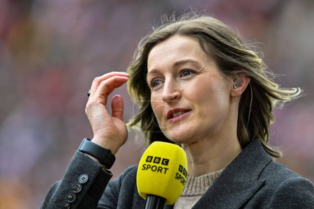 Photo for Ellen White gives an interview ahead of the FA Women's League Cup Final match Arsenal Women vs Chelsea FC Women at Molineux, Wolverhampton, United Kingdom, 31st March 202 - Royalty Free Image