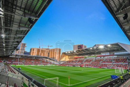 Photo for A general view of The Gtech Community Stadium during the Premier League match Brentford vs Manchester United at The Gtech Community Stadium, London, United Kingdom, 30th March 202 - Royalty Free Image