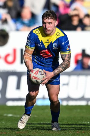 Photo for Sam Powell of Warrington Wolves in action during the Betfred Super League match Warrington Wolves vs Catalans Dragons at Halliwell Jones Stadium, Warrington, United Kingdom, 30th March 202 - Royalty Free Image