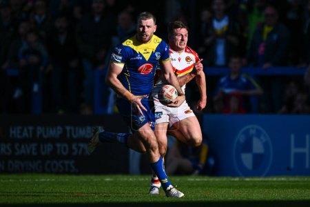 Photo for Lachlan Fitzgibbon of Warrington Wolves makes a break during the Betfred Super League match Warrington Wolves vs Catalans Dragons at Halliwell Jones Stadium, Warrington, United Kingdom, 30th March 202 - Royalty Free Image