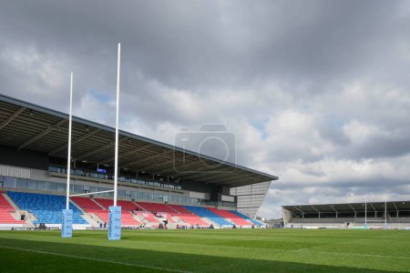 Photo for General view of the Salford Community Stadium before the Gallagher Premiership match Sale Sharks vs Exeter Chiefs at Salford Community Stadium, Eccles, United Kingdom, 31st March 202 - Royalty Free Image