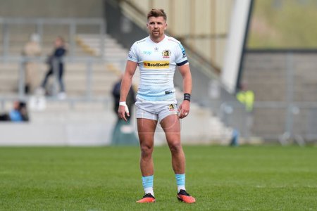 Photo for Henry Slade of Exeter Chiefs during the Gallagher Premiership match Sale Sharks vs Exeter Chiefs at Salford Community Stadium, Eccles, United Kingdom, 31st March 202 - Royalty Free Image