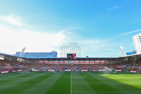 Photo for A general view of The Gtech Community Stadium ahead of the Premier League match Brentford vs Manchester United at The Gtech Community Stadium, London, United Kingdom, 30th March 202 - Royalty Free Image