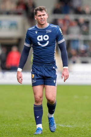 Photo for Tom Roebuck of Sale Sharks during the Gallagher Premiership match Sale Sharks vs Exeter Chiefs at Salford Community Stadium, Eccles, United Kingdom, 31st March 202 - Royalty Free Image