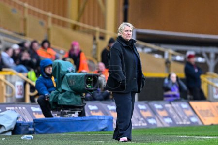 Photo for Emma Hayes manager of Chelsea Women during the FA Women's League Cup Final match Arsenal Women vs Chelsea FC Women at Molineux, Wolverhampton, United Kingdom, 31st March 202 - Royalty Free Image