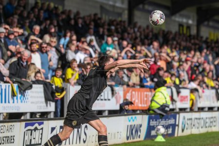 Photo for Mal de Gevigney of Barnsley takes a throw in during the Sky Bet League 1 match Burton Albion vs Barnsley at Pirelli Stadium, Burton upon Trent, United Kingdom, 1st April 2024 - Royalty Free Image
