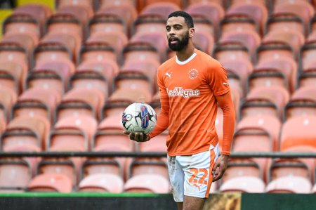 Photo for CJ Hamilton of Blackpool during the Sky Bet League 1 match Blackpool vs Wycombe Wanderers at Bloomfield Road, Blackpool, United Kingdom, 1st April 202 - Royalty Free Image