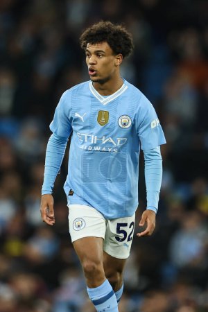 Photo for Oscar Bobb of Manchester City during the Premier League match Manchester City vs Aston Villa at Etihad Stadium, Manchester, United Kingdom, 3rd April 202 - Royalty Free Image