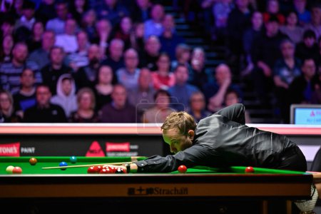 Photo for Ali Carter takes a shot, during the Johnstones Paint Tour Championship at Manchester Central, Manchester, United Kingdom, 3rd April 2024 - Royalty Free Image