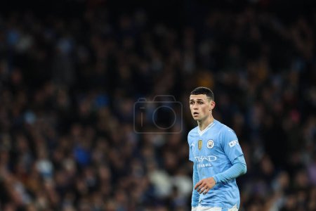 Photo for Phil Foden of Manchester City during the Premier League match Manchester City vs Aston Villa at Etihad Stadium, Manchester, United Kingdom, 3rd April 202 - Royalty Free Image