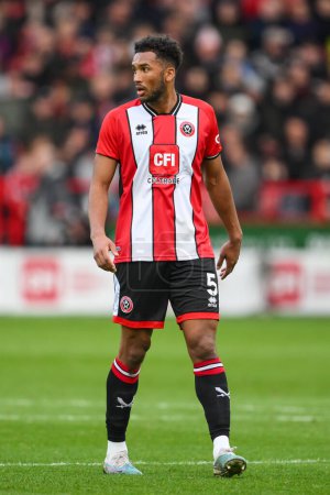 Photo for Auston Trusty of Sheffield United during the Premier League match Sheffield United vs Chelsea at Bramall Lane, Sheffield, United Kingdom, 7th April 202 - Royalty Free Image