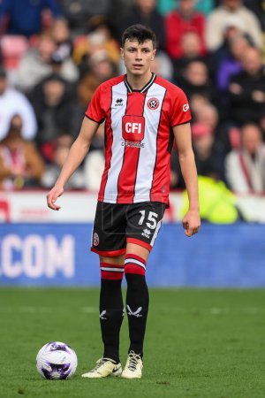 Photo for Anel Ahmedhodi of Sheffield United in action during the Premier League match Sheffield United vs Chelsea at Bramall Lane, Sheffield, United Kingdom, 7th April 2024 - Royalty Free Image