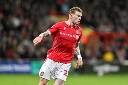 Photo for James McClean of Wrexham, during the Sky Bet League 2 match Wrexham vs Crawley Town at SToK Cae Ras, Wrexham, United Kingdom, 9th April 202 - Royalty Free Image