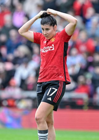 Photo for Luca Garca of Manchester United Women, during the Adobe Women's FA Cup Semi-Final match Manchester United Women vs Chelsea FC Women at Leigh Sports Village, Leigh, United Kingdom, 14th April 2024 - Royalty Free Image