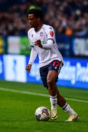 Photo for Nathanael Ogbeta of Bolton Wanderers during the Sky Bet League 1 match Bolton Wanderers vs Shrewsbury Town at Toughsheet Community Stadium, Bolton, United Kingdom, 16th April 202 - Royalty Free Image