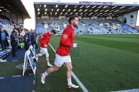 Photo for Jamie McCart of Barnsley in the pregame warmup session during the Sky Bet League 1 match Portsmouth vs Barnsley at Fratton Park, Portsmouth, United Kingdom, 16th April 202 - Royalty Free Image