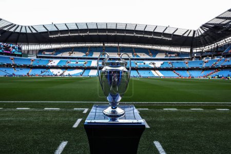 Photo for The European Cup during the UEFA Champions League Quarter Final Manchester City vs Real Madrid at Etihad Stadium, Manchester, United Kingdom, 17th April 202 - Royalty Free Image