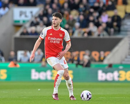 Photo for Declan Rice of Arsenal in action, during the Premier League match Wolverhampton Wanderers vs Arsenal at Molineux, Wolverhampton, United Kingdom, 20th April 202 - Royalty Free Image