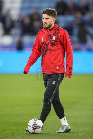 Photo for Ryan Manning of Southampton in the pregame warmup session during the Sky Bet Championship match Leicester City vs Southampton at King Power Stadium, Leicester, United Kingdom, 23rd April 202 - Royalty Free Image