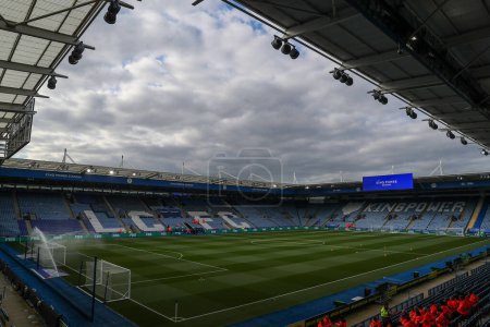 Photo for A general view inside of the King Power Stadium, home of Leicester City ahead of the Sky Bet Championship match Leicester City vs Southampton at King Power Stadium, Leicester, United Kingdom, 23rd April 202 - Royalty Free Image