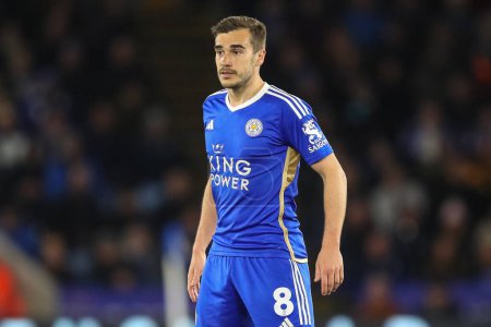 Photo for Harry Winks of Leicester City looks on during the Sky Bet Championship match Leicester City vs Southampton at King Power Stadium, Leicester, United Kingdom, 23rd April 202 - Royalty Free Image