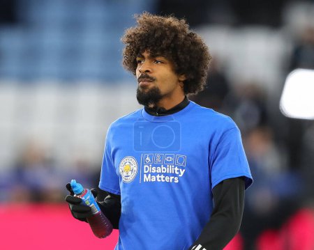 Photo for Hamza Choudhury of Leicester City in the pregame warmup session during the Sky Bet Championship match Leicester City vs Southampton at King Power Stadium, Leicester, United Kingdom, 23rd April 202 - Royalty Free Image