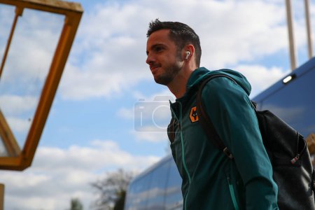 Photo for Pablo Sarabia of Wolverhampton Wanderers arrives during the Premier League match Wolverhampton Wanderers vs Bournemouth at Molineux, Wolverhampton, United Kingdom, 24th April 202 - Royalty Free Image
