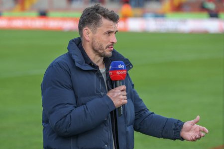 Photo for Jon Wilkin during a live broadcast during the Betfred Super League Round 9 match Hull KR vs Wigan Warriors at Sewell Group Craven Park, Kingston upon Hull, United Kingdom, 26th April 202 - Royalty Free Image