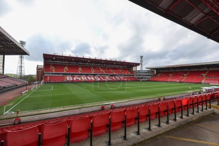 Photo for A general view of Oakwell during the Sky Bet League 1 match Barnsley vs Northampton Town at Oakwell, Barnsley, United Kingdom, 27th April 202 - Royalty Free Image