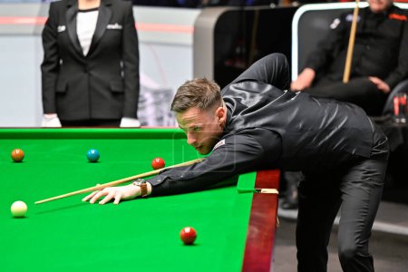 Photo for David Gilbert takes a shot, during the Cazoo World Championships 2024 at Crucible Theatre, Sheffield, United Kingdom, 26th April 202 - Royalty Free Image