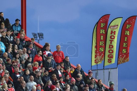 Photo for Hull KR fans look on as they take the lead 18-0 during the Betfred Super League Round 9 match Hull KR vs Wigan Warriors at Sewell Group Craven Park, Kingston upon Hull, United Kingdom, 26th April 202 - Royalty Free Image