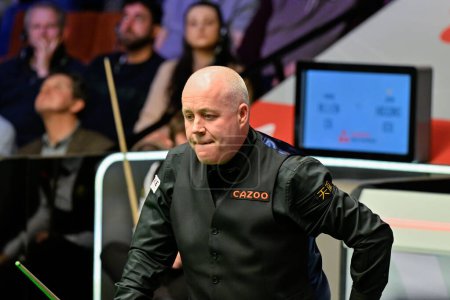 Photo for John Higgins reacts, during the Cazoo World Championships 2024 at Crucible Theatre, Sheffield, United Kingdom, 29th April 202 - Royalty Free Image