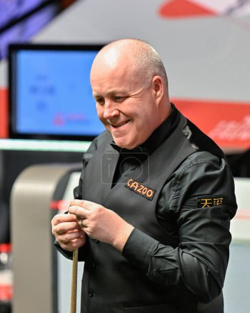 Photo for John Higgins reacts, during the Cazoo World Championships 2024 at Crucible Theatre, Sheffield, United Kingdom, 1st May 202 - Royalty Free Image