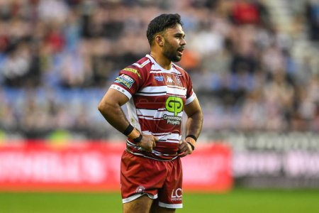 Photo for Bevan French of Wigan Warriors during the Betfred Super League Round 10 match Wigan Warriors vs Catalans Dragons at DW Stadium, Wigan, United Kingdom, 2nd May 2024 - Royalty Free Image