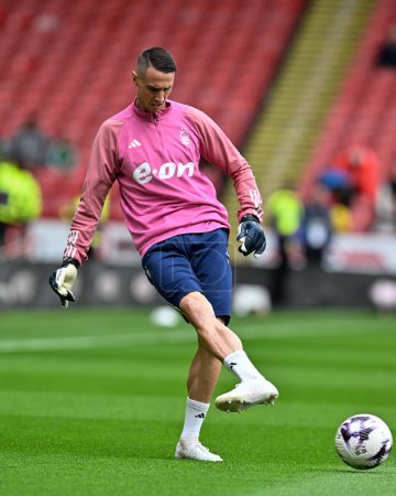 Photo for Wayne Hennessey of Nottingham Forest in the pregame warmup session during the Premier League match Sheffield United vs Nottingham Forest at Bramall Lane, Sheffield, United Kingdom, 4th May 2024 - Royalty Free Image