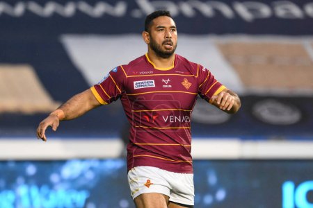 Photo for Seb Ikahihifo of Huddersfield Giants during pre match warm up ahead of the Betfred Super League Round 10 match Huddersfield Giants vs Salford Red Devils at John Smith's Stadium, Huddersfield, United Kingdom, 3rd May 2024 - Royalty Free Image