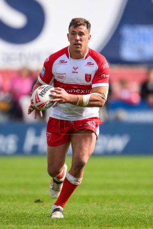 Photo for Jai Whitbread of Hull KR makes a break during the Betfred Super League Round 10 match Hull KR vs St Helens at Sewell Group Craven Park, Kingston upon Hull, United Kingdom, 4th May 2024 - Royalty Free Image