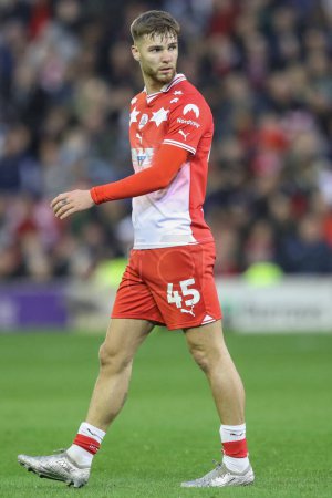 Photo for John Mcatee of Barnsley during the Sky Bet League 1 Sky Bet League 1 Promotion Play-offs Semi-final first leg match Barnsley vs Bolton Wanderers at Oakwell, Barnsley, United Kingdom, 3rd May 2024 - Royalty Free Image