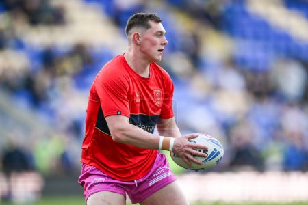 Photo for Jack Broadbent of Hull KR during pre match warm up ahead of the Betfred Super League Round 11 match Warrington Wolves vs Hull KR at Halliwell Jones Stadium, Warrington, United Kingdom, 9th May 2024 - Royalty Free Image
