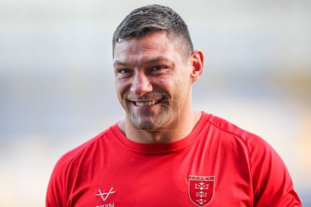 Photo for Ryan Hall of Hull KR arrives ahead of the Betfred Super League Round 11 match Warrington Wolves vs Hull KR at Halliwell Jones Stadium, Warrington, United Kingdom, 9th May 2024 - Royalty Free Image