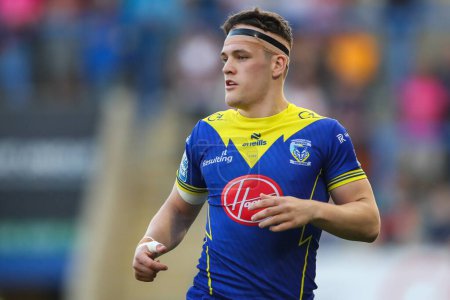 Photo for Josh Thewlis of Warrington Wolves during the pre-game warm up ahead of the Betfred Super League Round 11 match Warrington Wolves vs Hull KR at Halliwell Jones Stadium, Warrington, United Kingdom, 9th May 2024 - Royalty Free Image