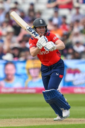 Photo for Heather Knight of England clips the ball away for 2 runs during the First T20 International match England women vs Pakistan women at Edgbaston, Birmingham, United Kingdom, 11th May 2024 - Royalty Free Image