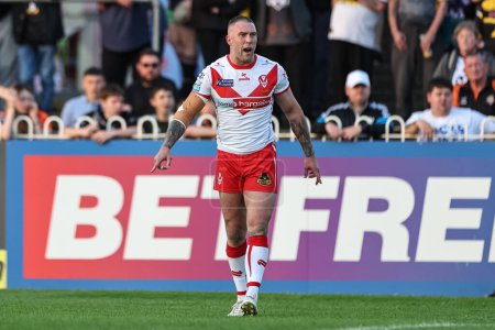 Photo for Curtis Sironen of St. Helens during the Betfred Super League Round 11 match Castleford Tigers vs St Helens at The Mend-A-Hose Jungle, Castleford, United Kingdom, 10th May 2024 - Royalty Free Image