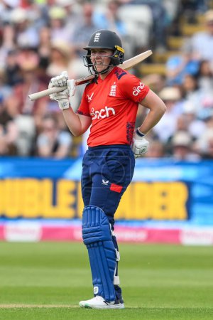 Photo for Heather Knight of England during the First T20 International match England women vs Pakistan women at Edgbaston, Birmingham, United Kingdom, 11th May 2024 - Royalty Free Image