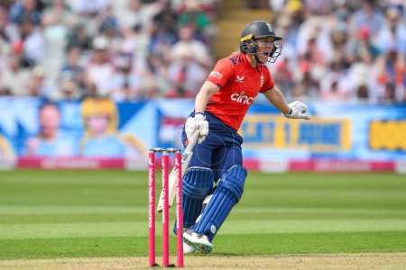 Photo for Heather Knight of England calls no run during First T20 International match England women vs Pakistan women at Edgbaston, Birmingham, United Kingdom, 11th May 2024 - Royalty Free Image