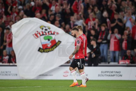 Photo for Adam Armstrong of Southampton celebrates his goal to make it 2-0 Southampton, during the Sky Bet Championship Play-Off Semi-Final Second Leg match Southampton vs West Bromwich Albion at St Mary's Stadium, Southampton, United Kingdom, 17th May 2024 - Royalty Free Image
