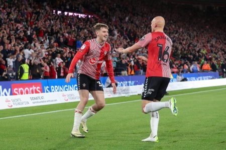 Photo for Will Smallbone of Southampton celebrates his goal to make it 1-0 Southampton, during the Sky Bet Championship Play-Off Semi-Final Second Leg match Southampton vs West Bromwich Albion at St Mary's Stadium, Southampton, United Kingdom, 17th May 2024 - Royalty Free Image