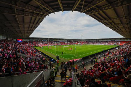 Photo for Hull KR vs Wigan Warriors during the Betfred Challenge Cup Semi-Final Hull KR v Wigan Warriors at Eco-Power Stadium, Doncaster, United Kingdom, 18th May 2024 - Royalty Free Image