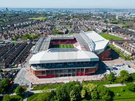 Photo for A general view of Anfield, Home of Liverpool ahead of the Premier League match Liverpool vs Wolverhampton Wanderers at Anfield, Liverpool, United Kingdom, 19th May 2024 - Royalty Free Image