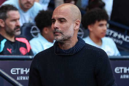 Photo for Pep Guardiola manager of Manchester City during the Premier League match Manchester City vs West Ham United at Etihad Stadium, Manchester, United Kingdom, 19th May 2024 - Royalty Free Image